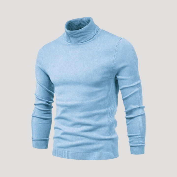Men's polo neck jumper – classic knit turtleneck
