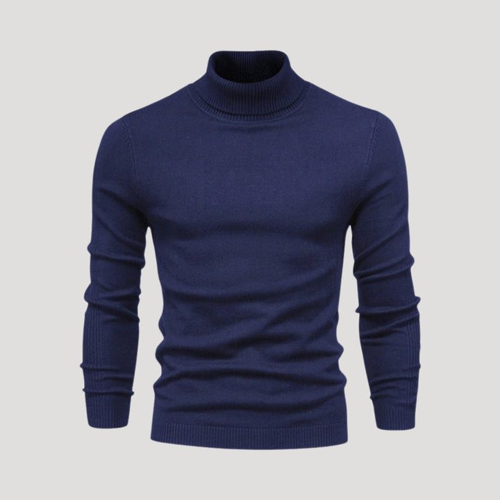 Men's polo neck jumper – classic knit turtleneck