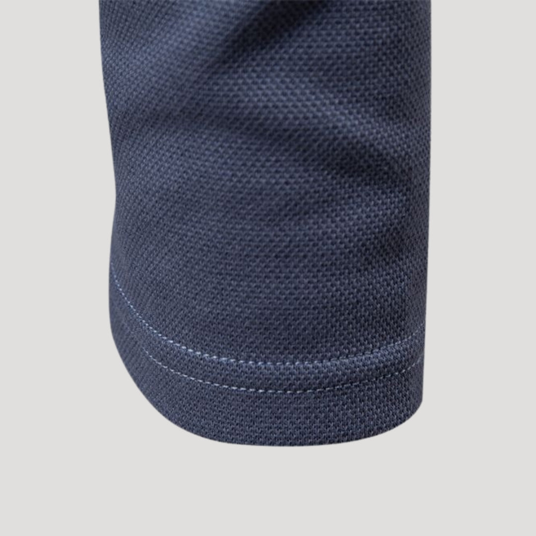 Men's long sleeve cotton polo shirt