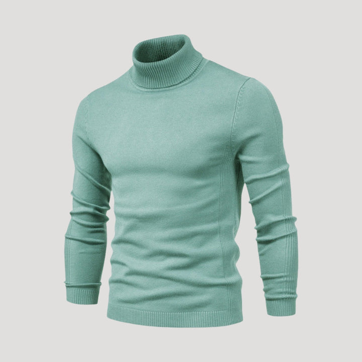 Men's polo neck jumper – classic knit turtleneck