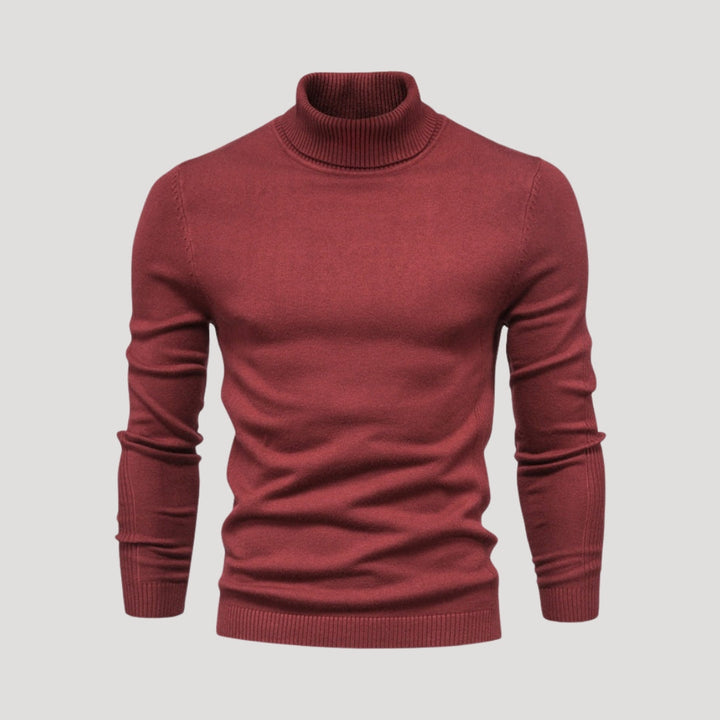 Men's polo neck jumper – classic knit turtleneck