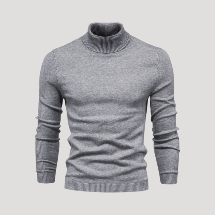 Men's polo neck jumper – classic knit turtleneck