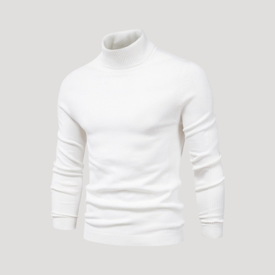 Men's polo neck jumper – classic knit turtleneck