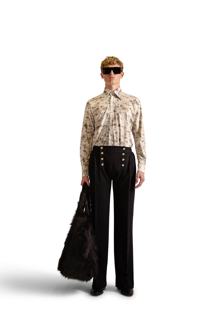 Tailored Fit Print Shirt