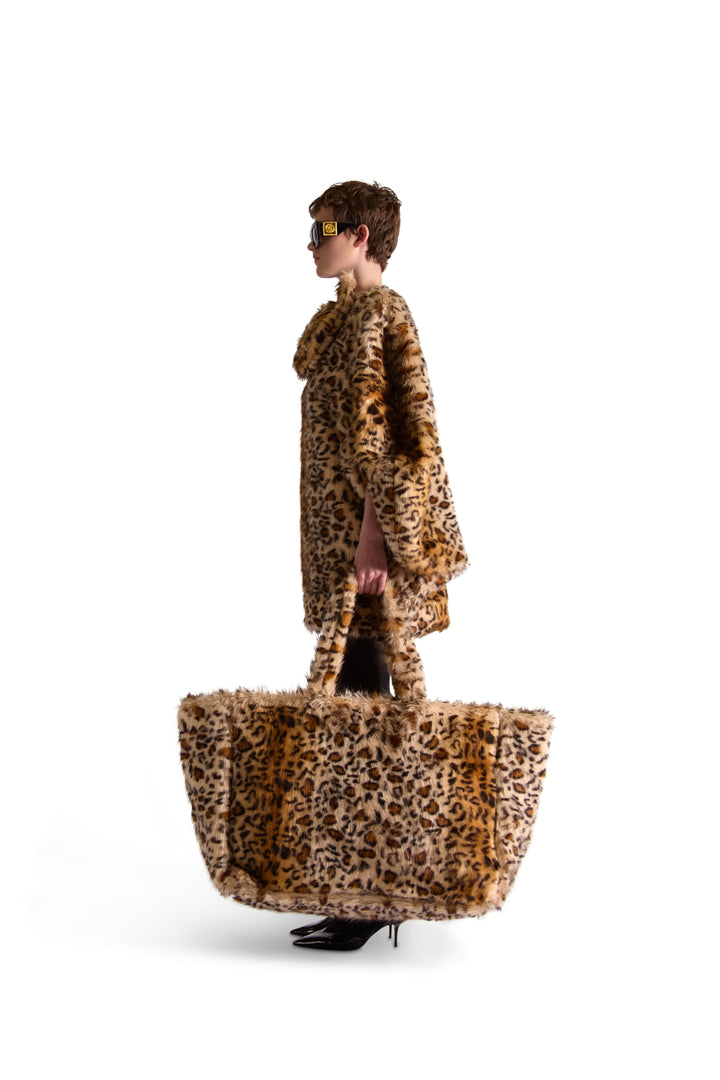 Animal Print Faux Fur Bag
