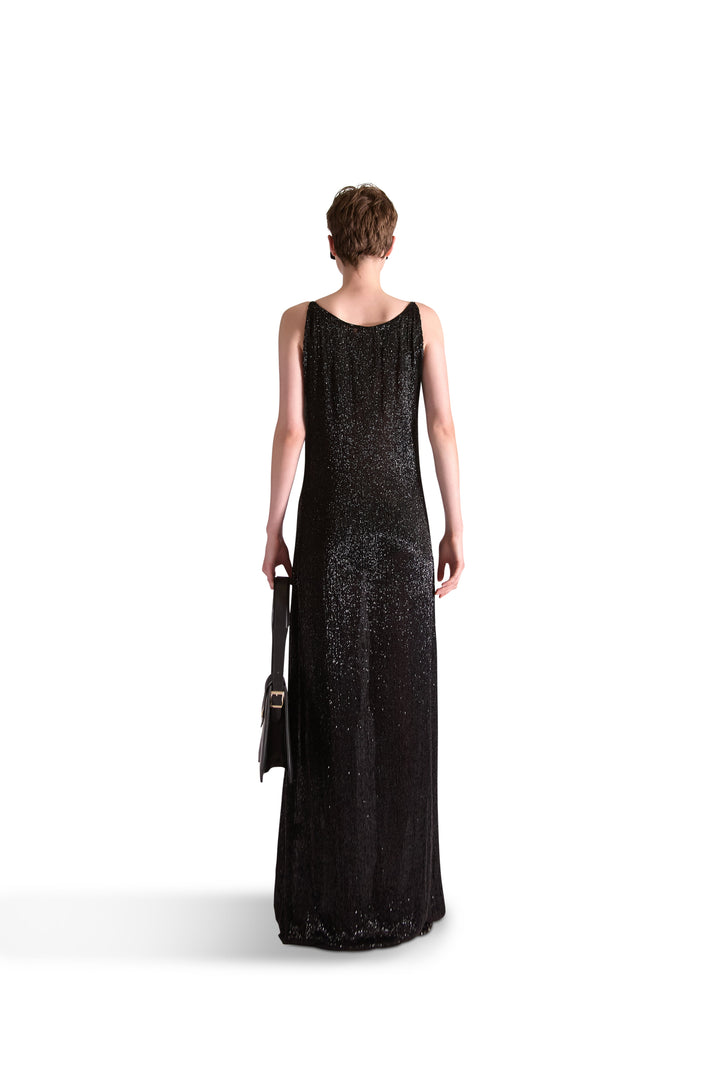 Hand Embroidered Katdana Beaded Evening Dress
