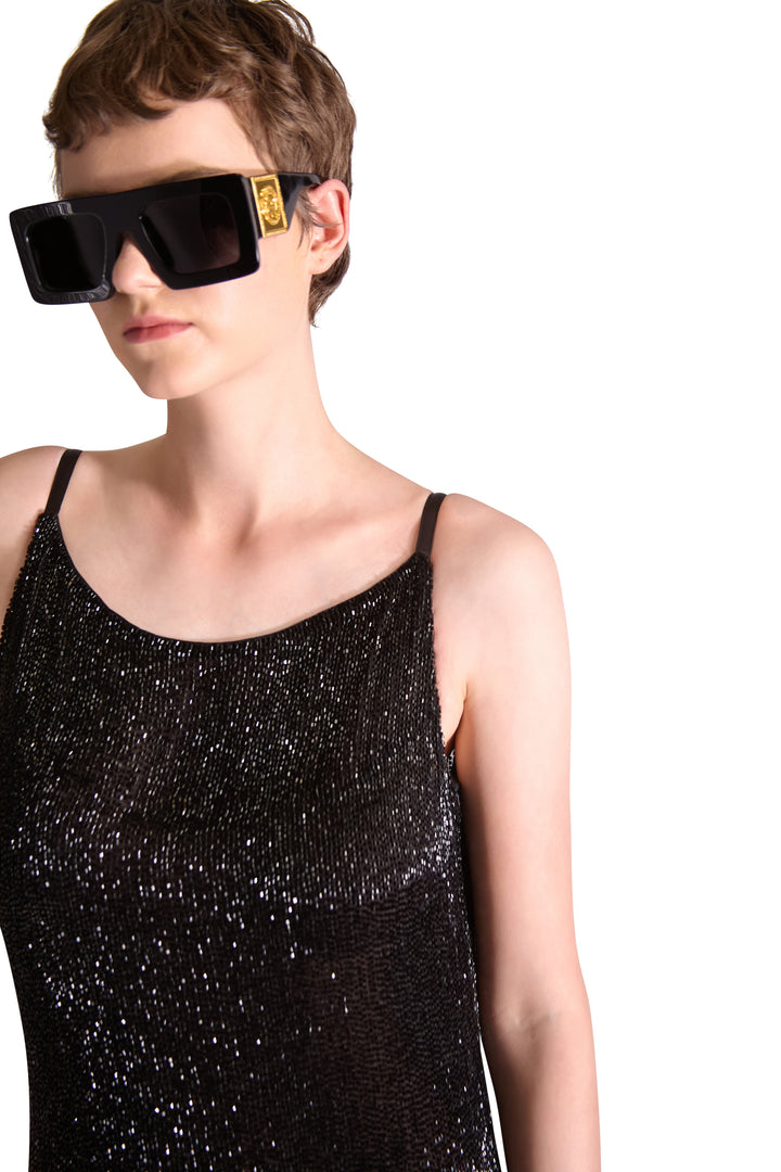 Hand Embroidered Katdana Beaded Evening Dress