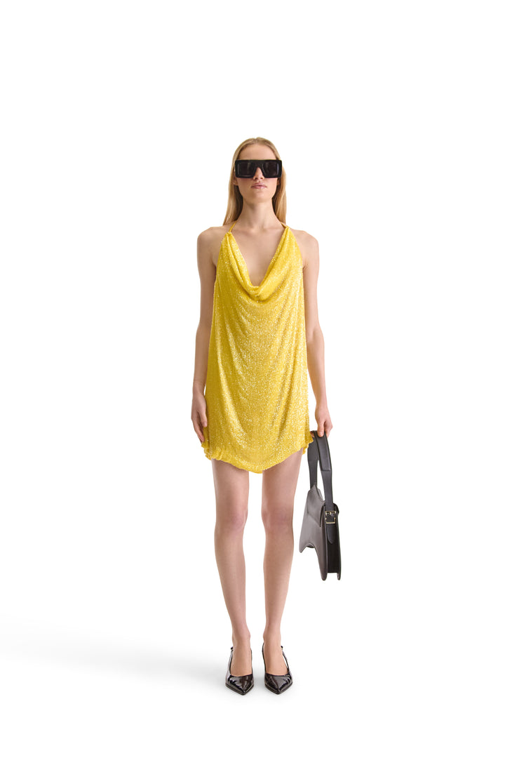 Hand Embroidered Beaded Short Dress