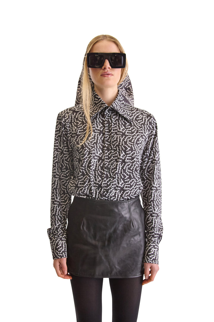 Tailored Fit Monogram Print Shirt