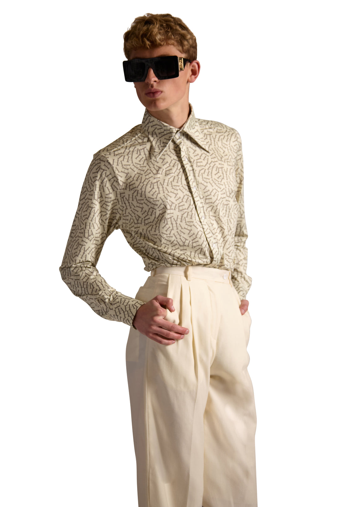 Tailored Fit Monogram Shirt