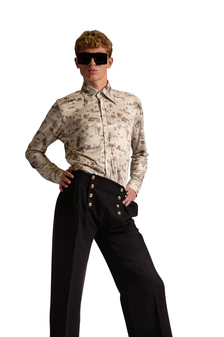 Tailored Fit Print Shirt