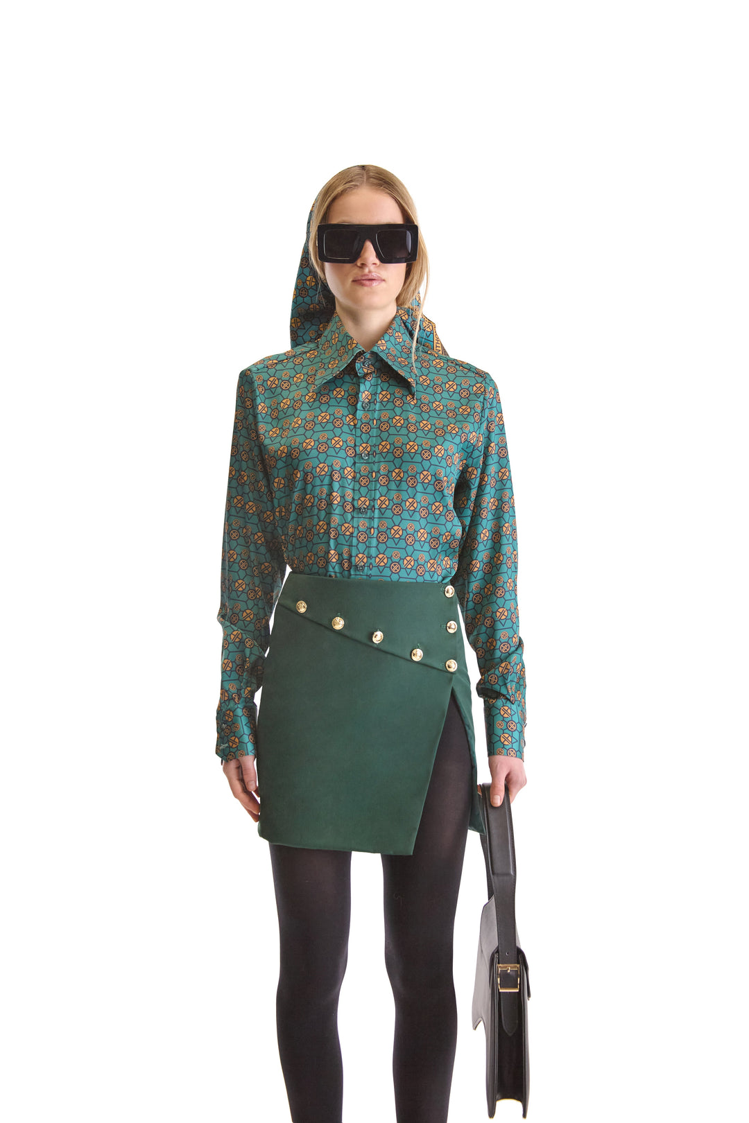 Tailored Fit Monogram Print Shirt