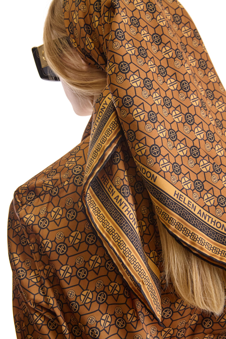 Exclusive Monogram Twill Silk Scarf