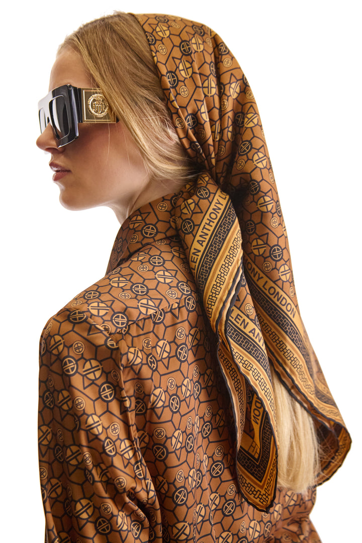 Exclusive Monogram Twill Silk Scarf