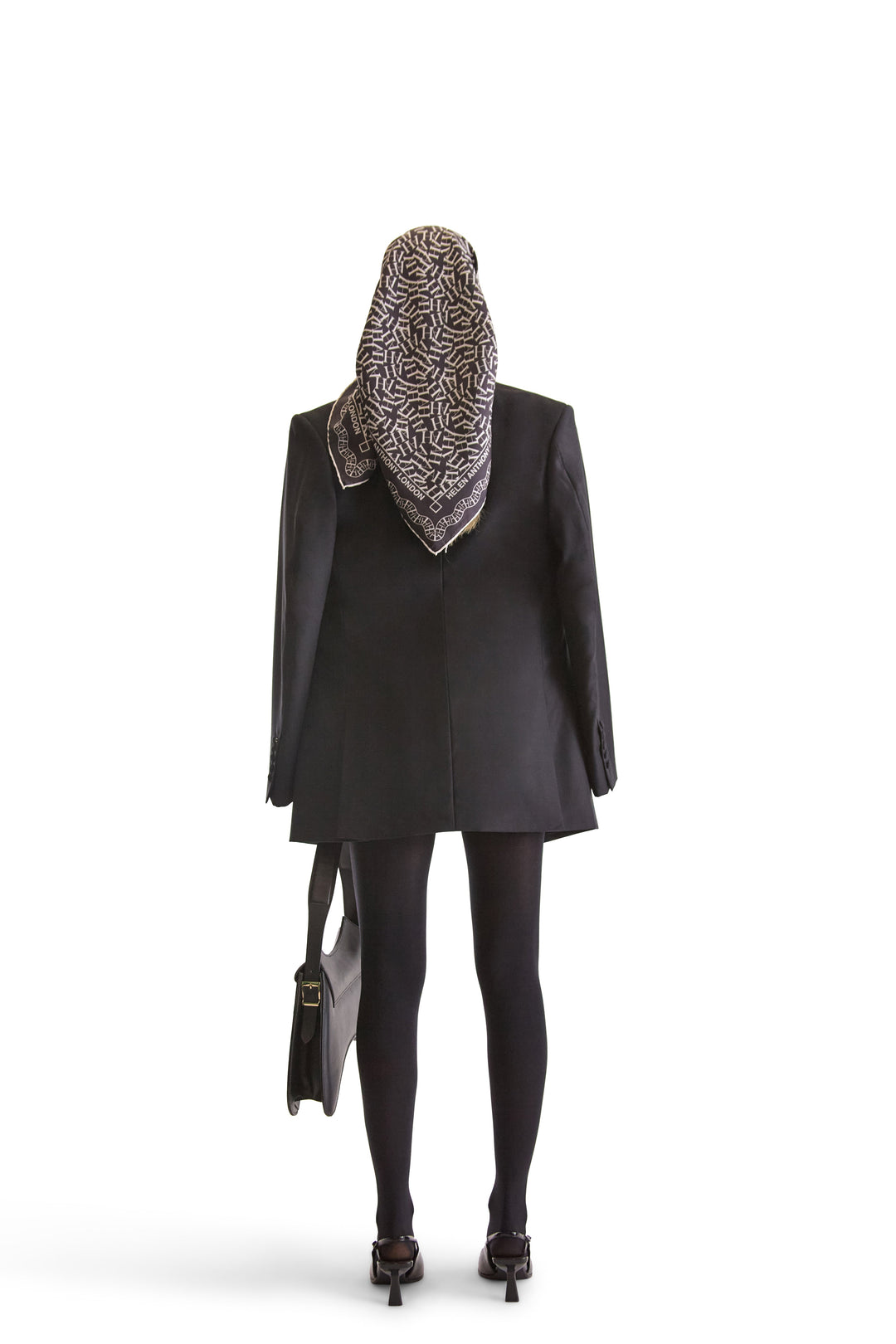 Helen Anthony Initial Twill Silk Scarf