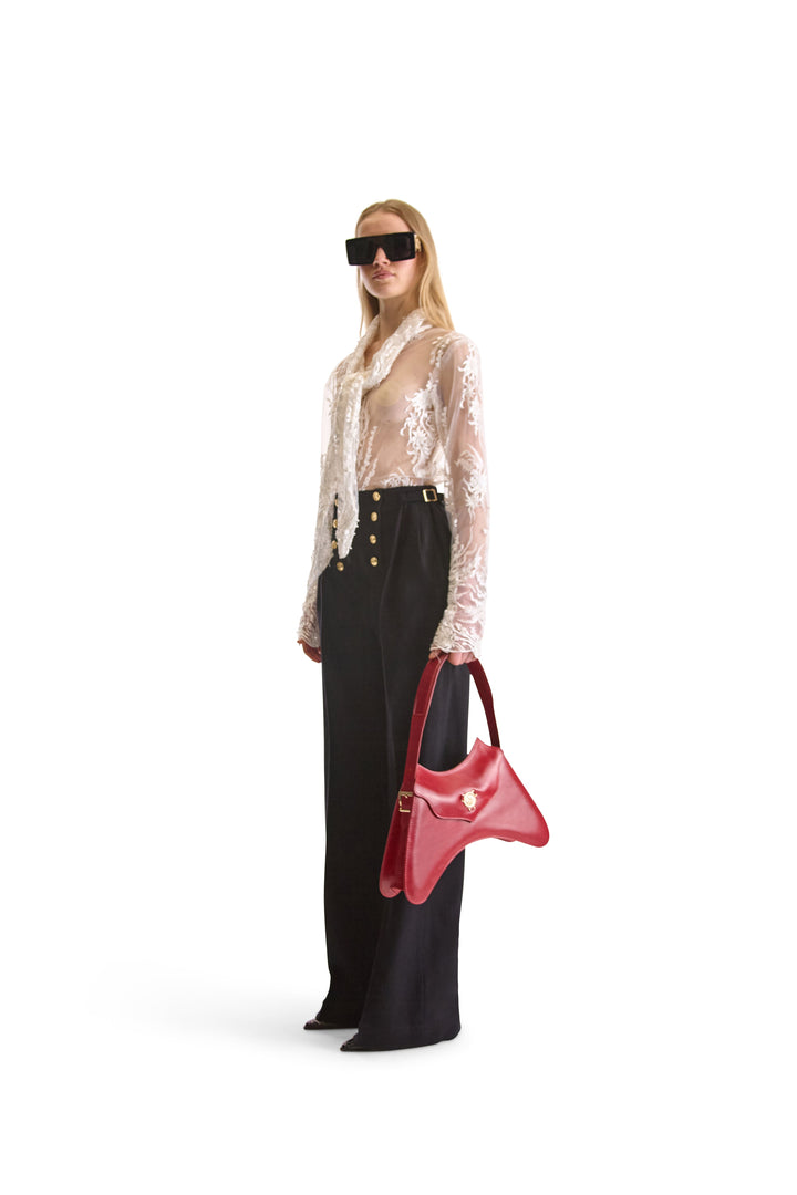 Hand Embroidered Sheer Blouse