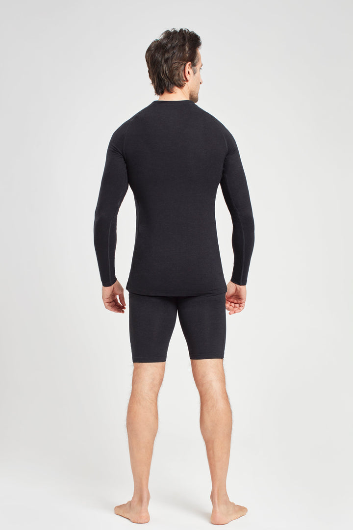 Long Sleeve Top - Marl Black