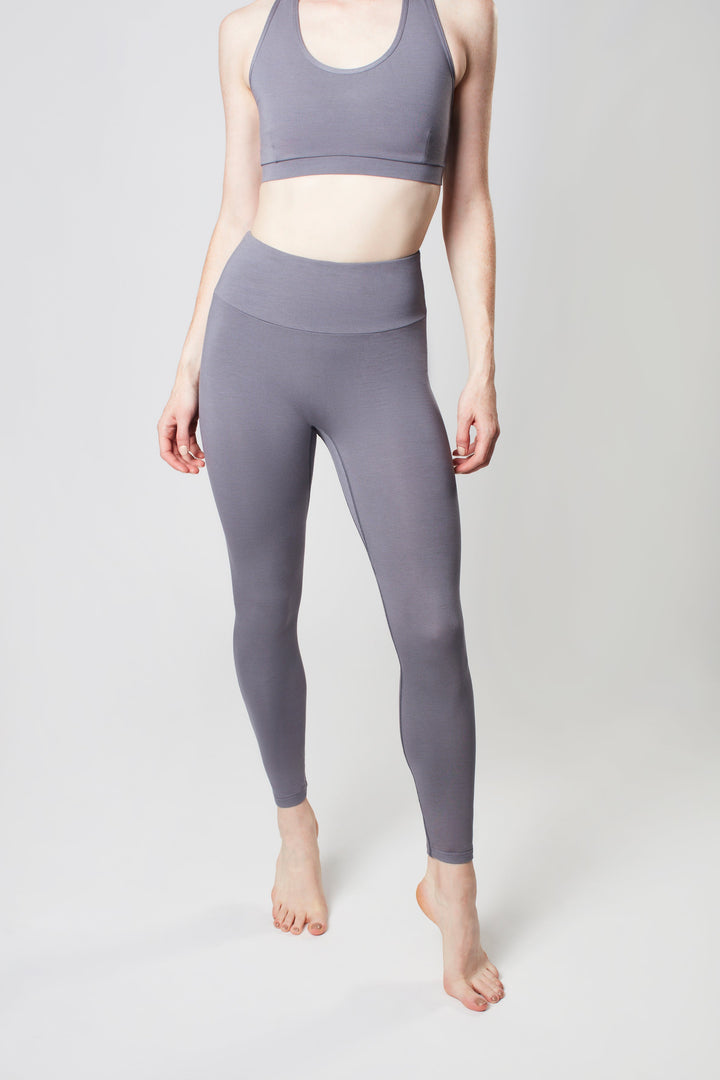 High Waisted Leggings - Pearl Grey