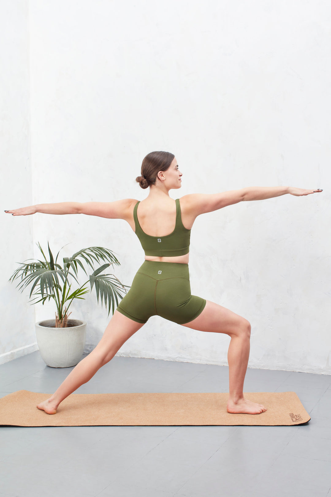 Wrap Biker Shorts - Earth Khaki