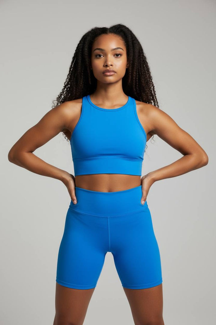 Essence Seamless Sports Bra - Denim Blue